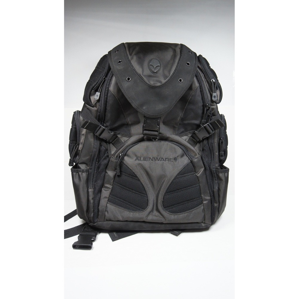 Alienware Deluxe Oversize Gaming Laptop Backpack Black / Gray Bag Vintage